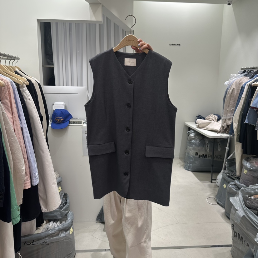 URBANE-P韓國直郵東大門實拍女裝新品熱賣時尚人氣職業馬甲URBANE-P馬甲
