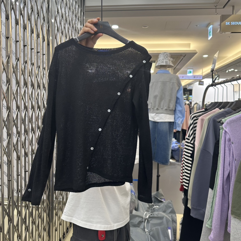 5K直郵韓國代購女裝新品休閑推薦熱賣職業25春夏針織衫亞麻5K針織衫圖色3