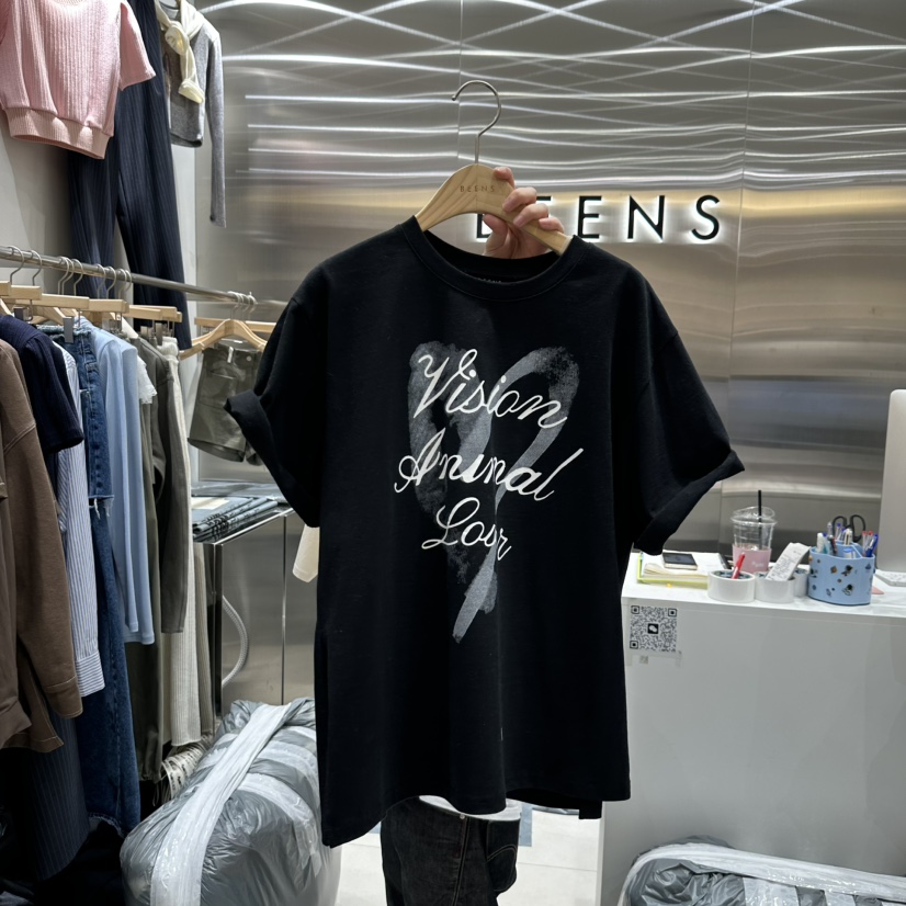 BEENS直郵韓國代購女裝新款25春夏熱賣推薦休閑時尚職業T恤BEENST恤圖色3