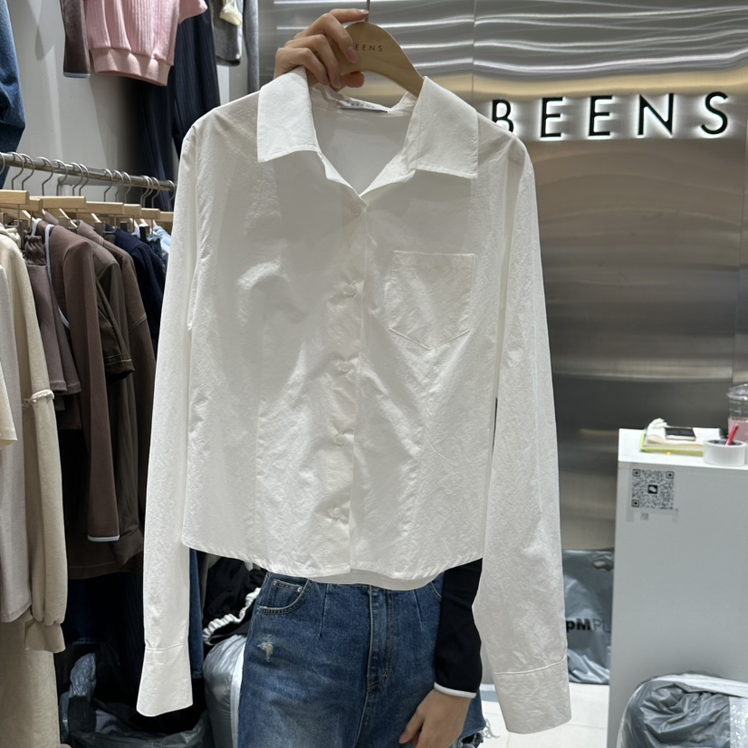 BEENS直郵韓國代購女裝新款真品人氣時尚推薦熱賣襯衫蕾絲衫BEENS襯衫/蕾絲衫