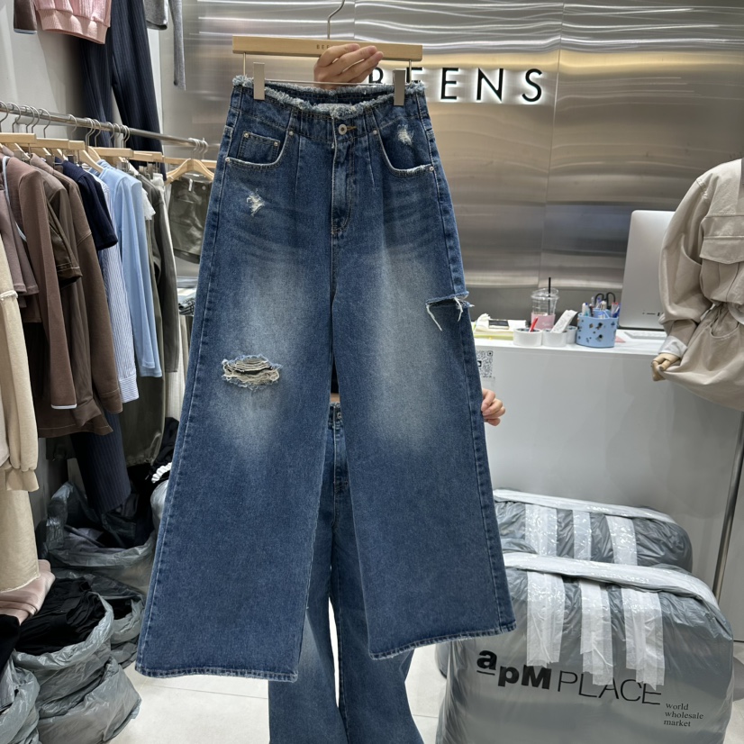 BEENS韓國直郵女裝新款時尚人氣熱賣推薦職業真品休閑牛仔褲BEENS牛仔褲