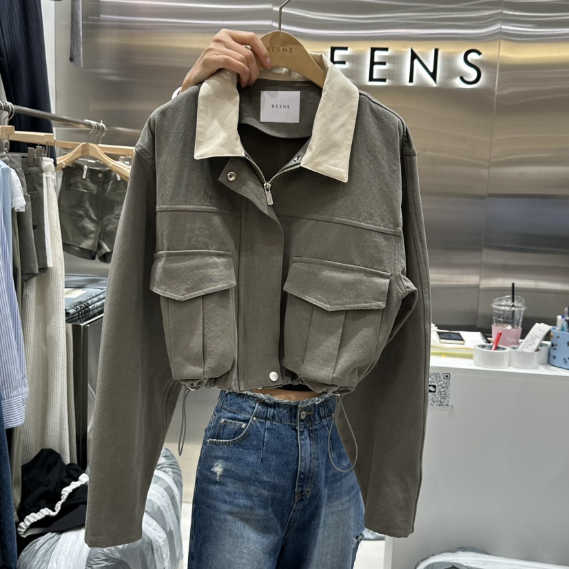 BEENS直郵韓國代購女裝新款25春夏時尚真品熱賣職業休閑夾克BEENS夾克圖色2