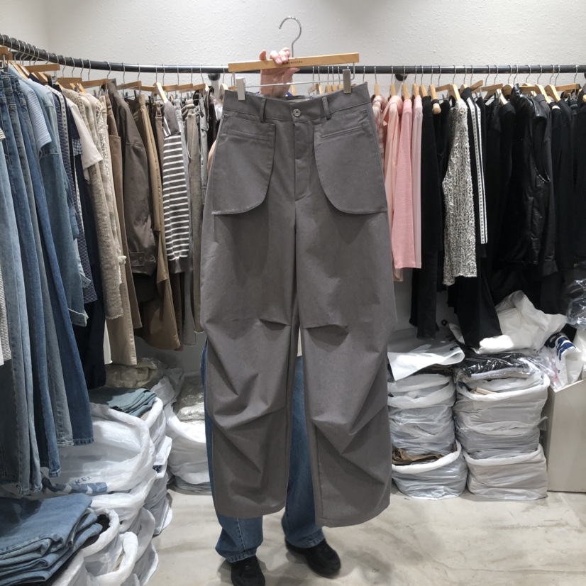 ALMOND PEPE韓國直郵女裝新品真品推薦時尚25春夏休閑褲口袋ALMOND PEPE休閑褲圖色2