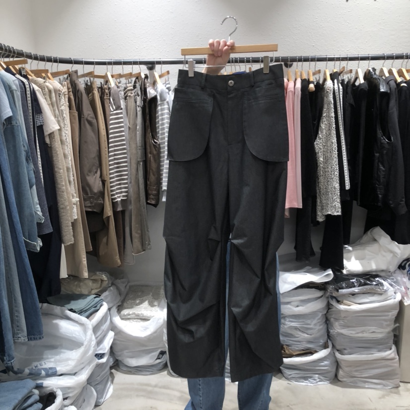 ALMOND PEPE韓國直郵女裝新品真品推薦時尚25春夏休閑褲口袋ALMOND PEPE休閑褲圖色3