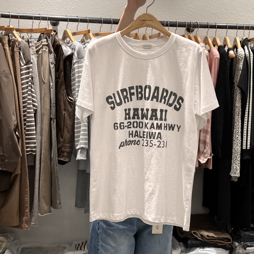 ALMOND PEPE韓國直郵東大門代購女裝新品人氣25春夏T恤復古ALMOND PEPET恤圖色1