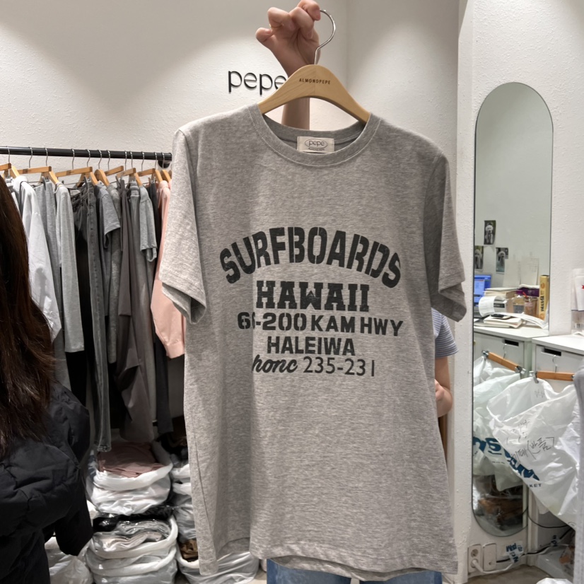 ALMOND PEPE韓國直郵東大門代購女裝新品人氣25春夏T恤復古ALMOND PEPET恤圖色2