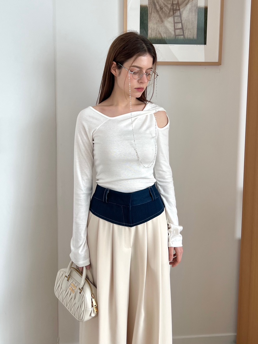 BOLD韓國直郵東大門實拍女裝新品25春夏人氣職業真品長袖T恤BOLD長袖T恤