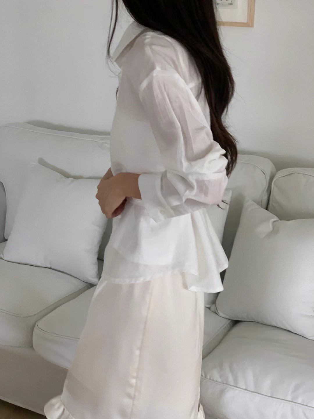 WEEKPLAN韓國直郵東大門代購女裝新款休閑推薦25春夏襯衫蕾絲衫WEEKPLAN襯衫/蕾絲衫