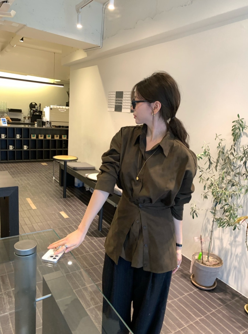 BONHEUR韓國直郵㊣女裝新品休閑推薦熱賣人氣25春夏短裙麂皮BONHEUR-2件起短裙