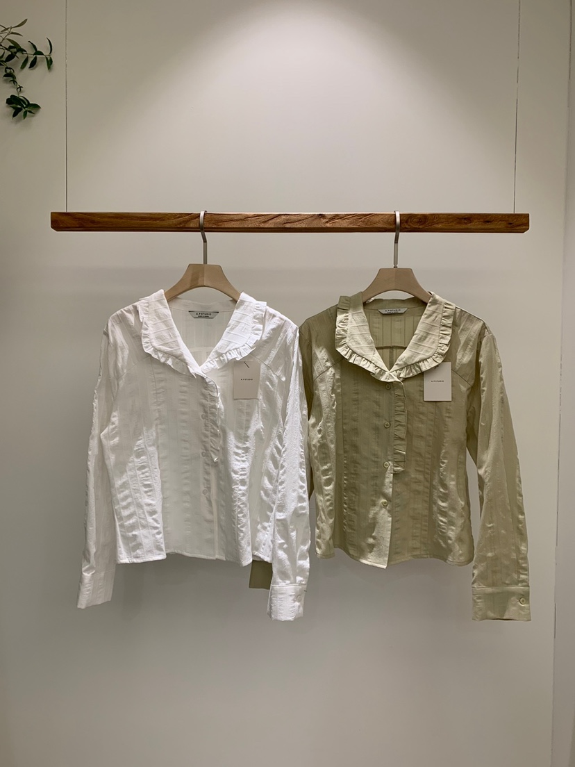 A P-STUDIO直郵韓國代購㊣女裝新款推薦休閑熱賣襯衫蕾絲衫A P-STUDIO襯衫/蕾絲衫