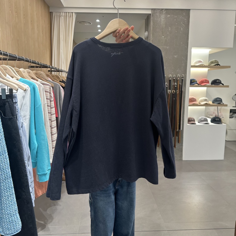 STAYFELT/OF NOTE直郵韓國代購㊣女裝新品推薦長袖T恤復古OF NOTE/STAYFELT長袖T恤