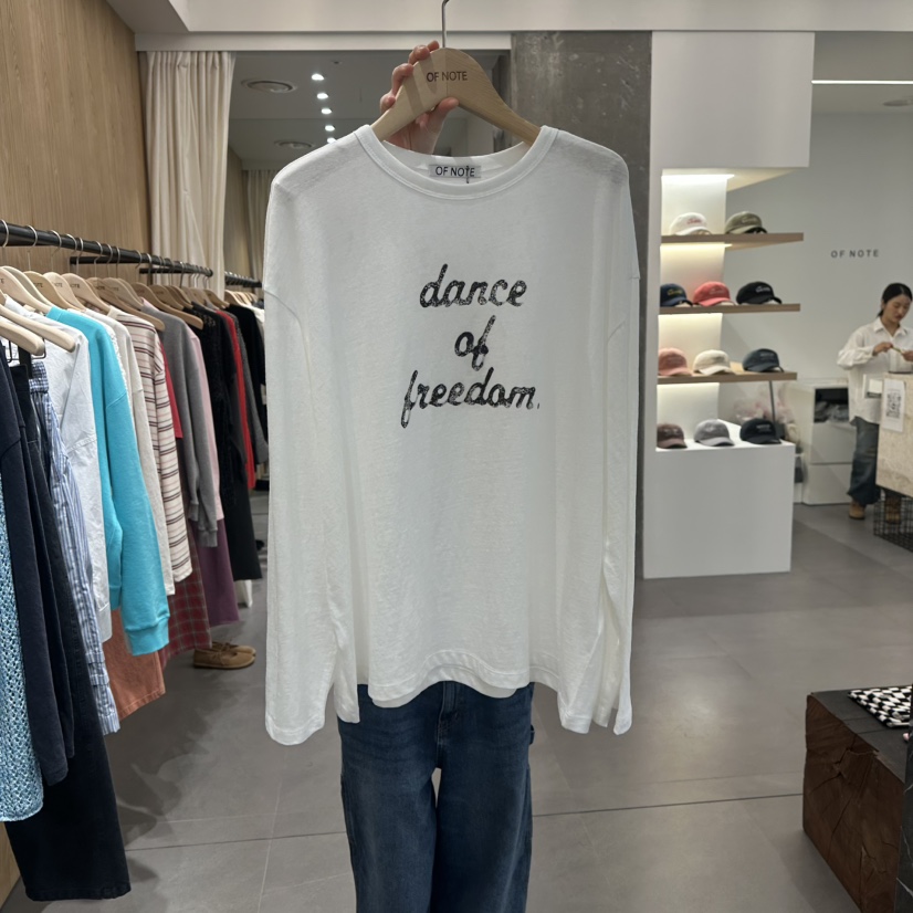 STAYFELT/OF NOTE直郵韓國代購㊣女裝新品推薦長袖T恤復古OF NOTE/STAYFELT長袖T恤
