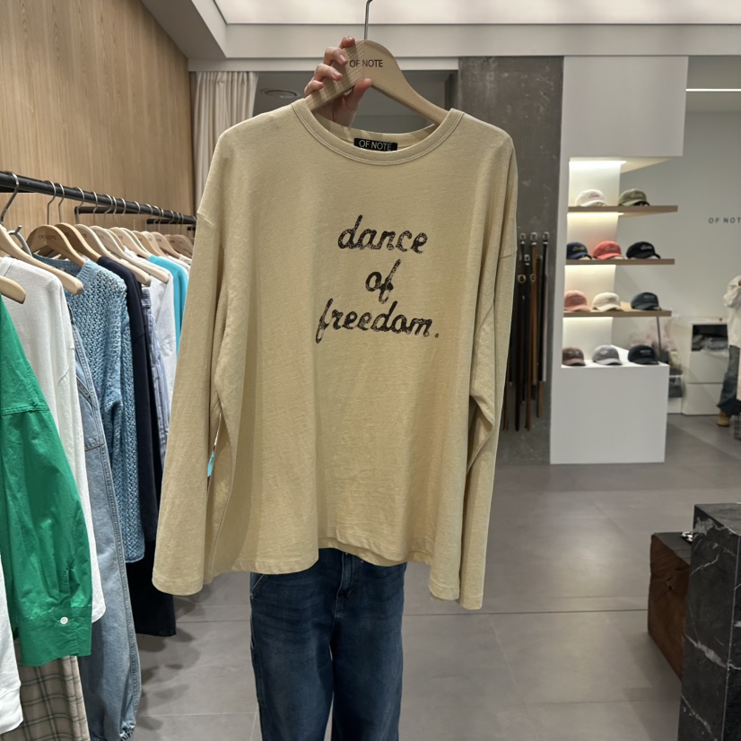 STAYFELT/OF NOTE直郵韓國代購㊣女裝新品推薦長袖T恤復古OF NOTE/STAYFELT長袖T恤圖色3