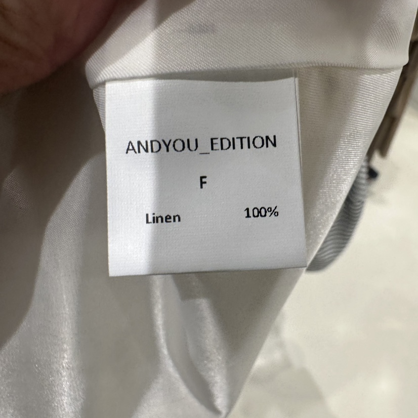 ANDYOUEDITION直郵韓國代購㊣女裝新品熱賣休閑推薦夾克亞麻ANDYOUEDITION夾克