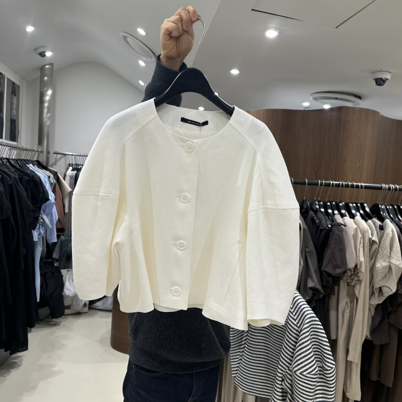 ANDYOUEDITION直郵韓國代購㊣女裝新品熱賣休閑推薦夾克亞麻ANDYOUEDITION夾克