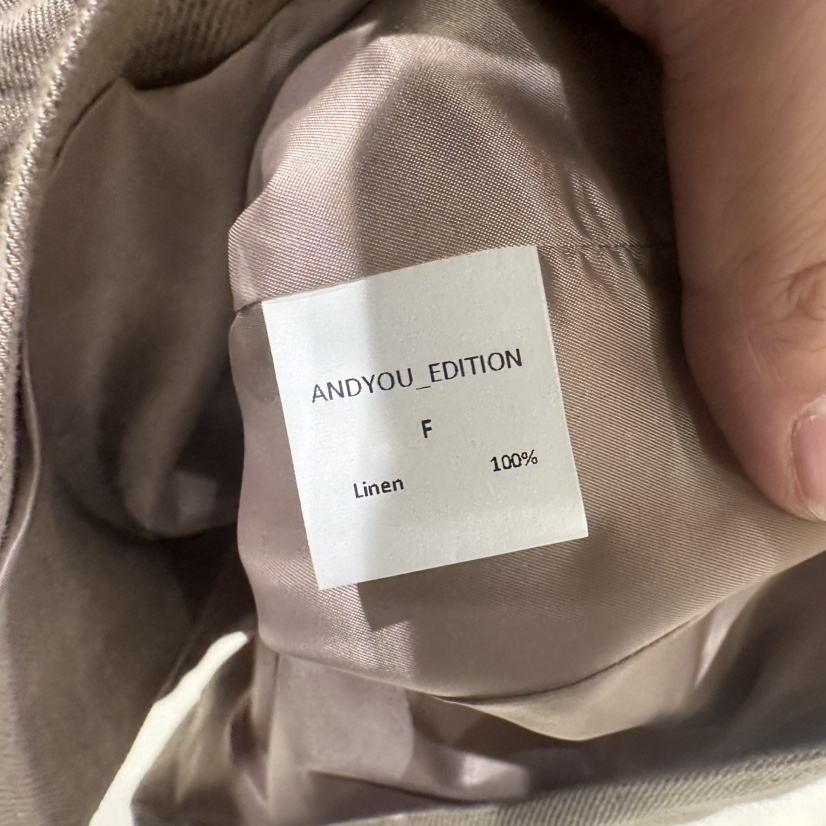 ANDYOUEDITION韓國㊣直郵東大門代購女裝新品熱賣推薦夾克亞麻ANDYOUEDITION夾克