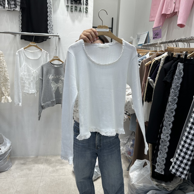 TERAIS韓國㊣直郵東大門代購女裝新款時尚休閑熱賣人氣長袖T恤TERAIS長袖T恤圖色3
