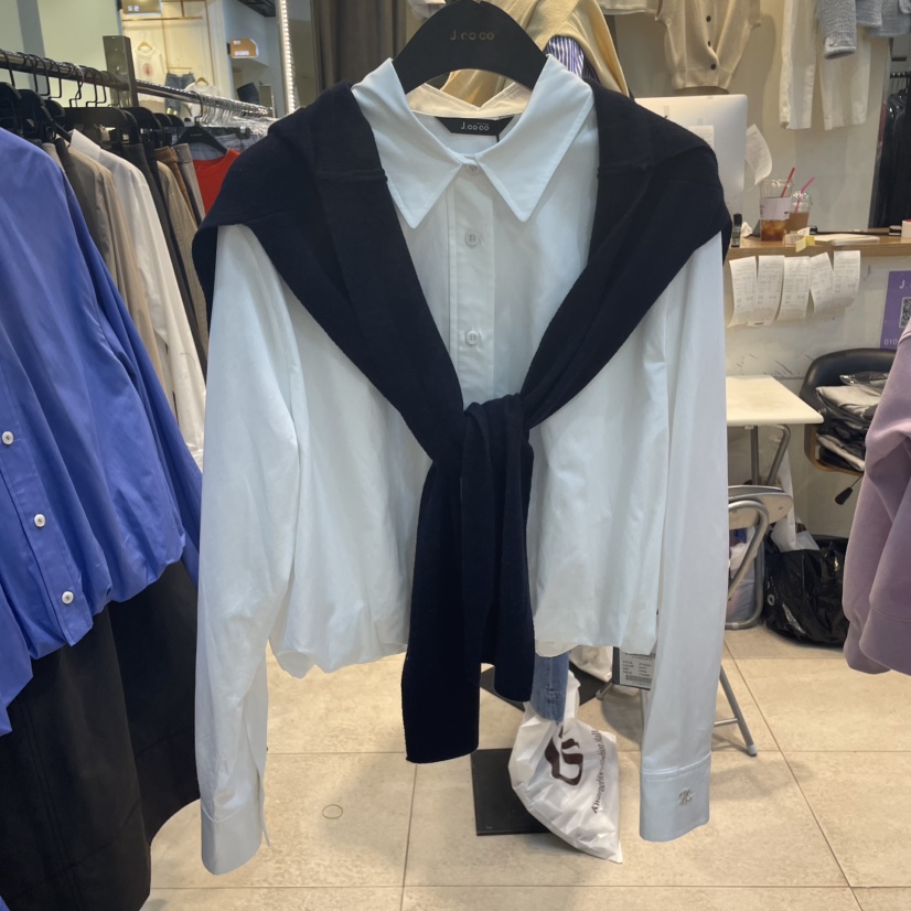 J COCO韓國直郵㊣東大門實拍女裝新款25春夏熱賣襯衫蕾絲衫J COCO襯衫/蕾絲衫圖色2