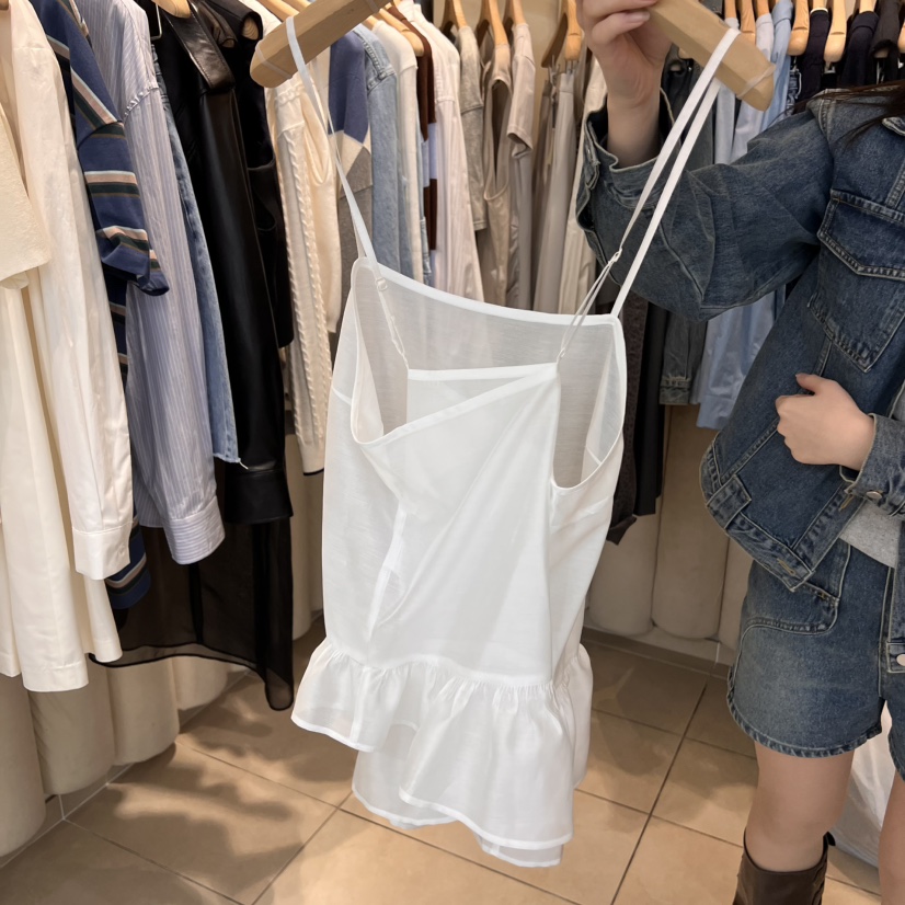 OUS/INCH-L韓國直郵㊣女裝新品熱賣人氣休閑職業吊帶背心OUS/INCH吊帶/背心