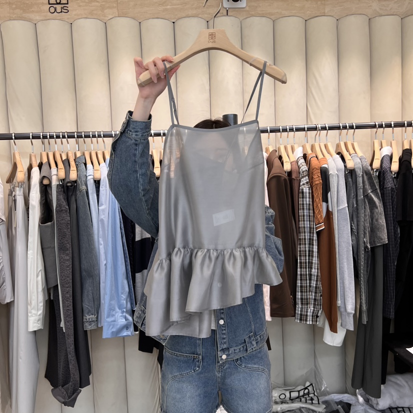 OUS/INCH-L韓國直郵㊣女裝新品熱賣人氣休閑職業吊帶背心OUS/INCH吊帶/背心圖色3
