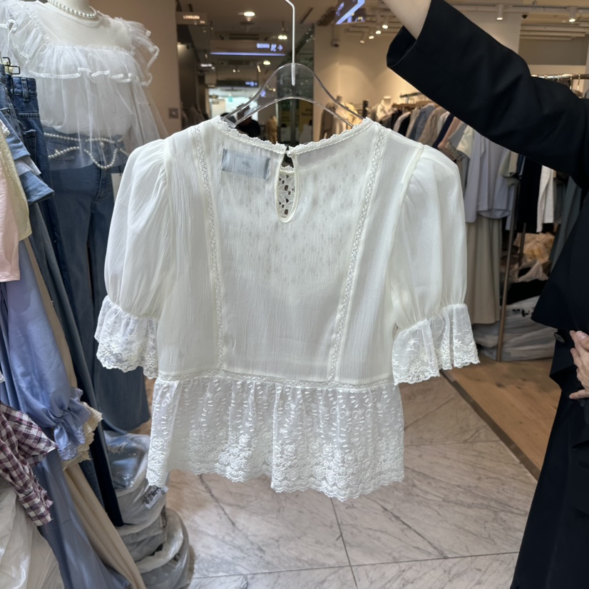 CHEAP-CHIC韓國㊣直郵東大門代購女裝新款25春夏襯衫蕾絲衫CHEAP-CHIC/CHARLES THE SECOND襯衫/蕾絲衫