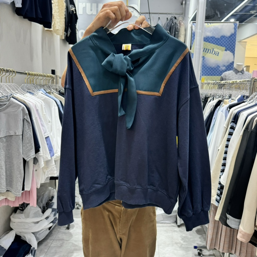 RUMBA韓國㊣直郵東大門代購女裝新品職業熱賣時尚休閑25春夏衛衣RUMBA衛衣圖色2