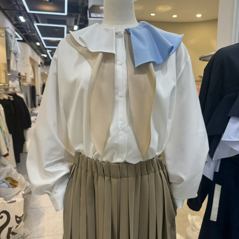 RUMBA韓國直郵㊣東大門實拍女裝新款時尚人氣推薦襯衫蕾絲衫RUMBA襯衫/蕾絲衫