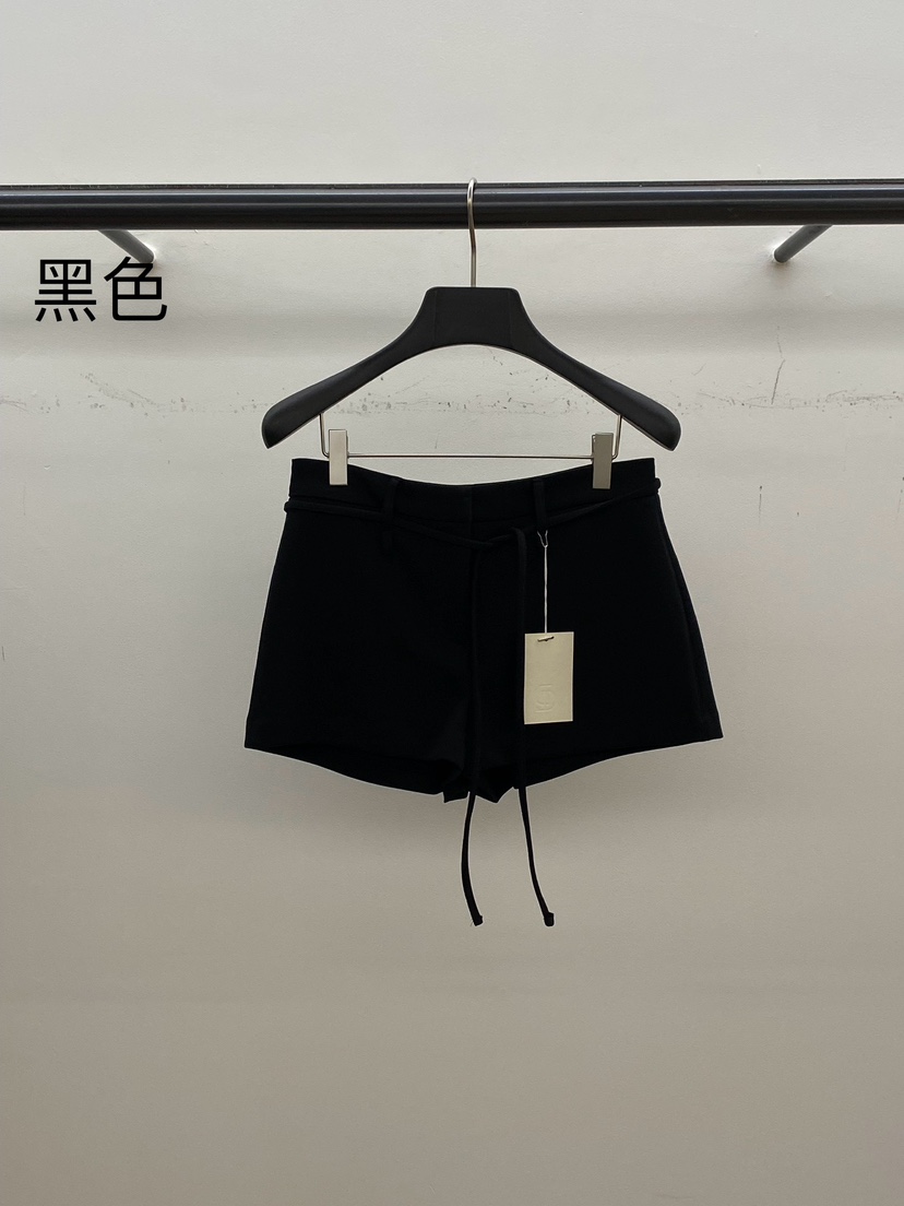 ID韓國直郵㊣東大門實拍女裝新款職業25春夏時尚短褲含腰繩ID短褲圖色2