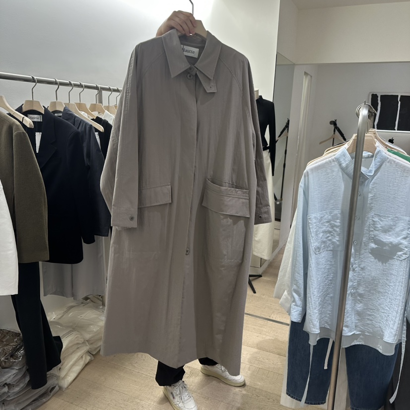 HAUTTE-P韓國㊣直郵東大門代購女裝新品推薦熱賣職業長款風衣HAUTTE長款風衣圖色2