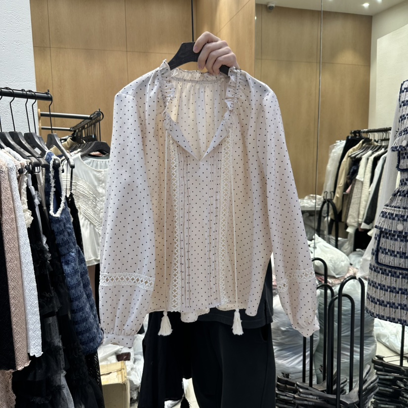 TRIPLE SEVEN韓國直郵㊣東大門實拍女裝新品25春夏襯衫蕾絲衫TRIPLE SEVEN襯衫/蕾絲衫圖色2