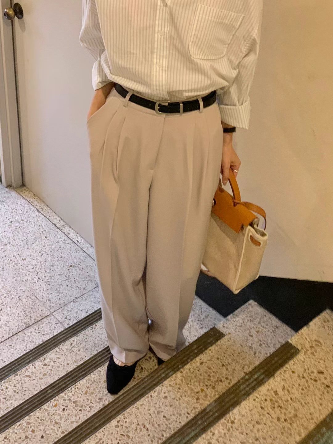 BASIC FEMME-베이직팜므-OT東大門代購女士新品休閑正裝褲西褲BASIC FEMME正裝褲/西褲圖色2