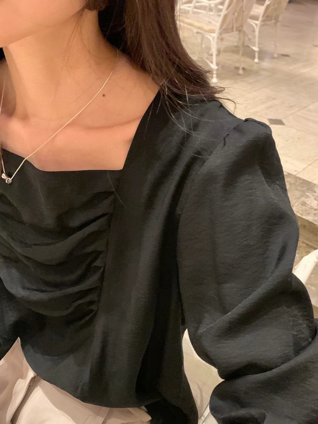 BASIC FEMME-베이직팜므-OT東大門代購女裝新款25春夏襯衫蕾絲衫BASIC FEMME襯衫/蕾絲衫
