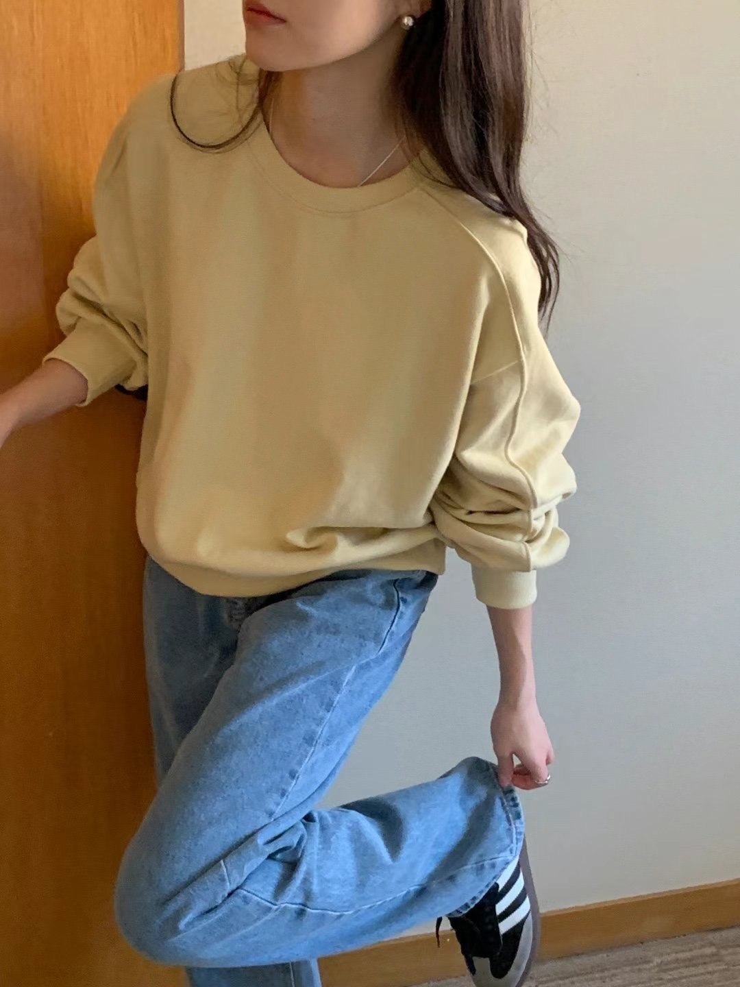 BASIC FEMME-베이직팜므-OT韓國直郵女士新品25春夏衛衣BASIC FEMME衛衣