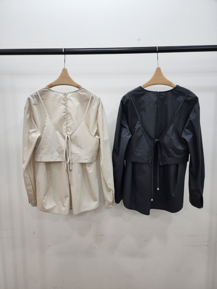 LE MIU直郵韓國代購㊣女裝新款職業推薦25春夏休閑襯衫蕾絲衫LE MIU襯衫/蕾絲衫