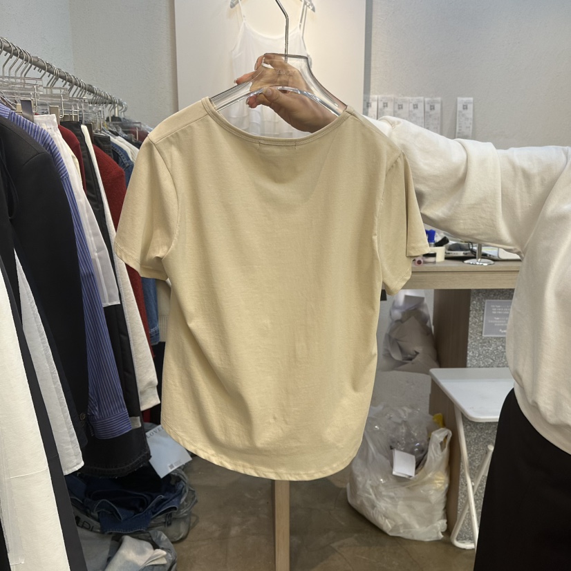 PLOVER韓國直郵㊣東大門實拍女裝新品人氣休閑時尚熱賣25春夏T恤PLO_VERT恤