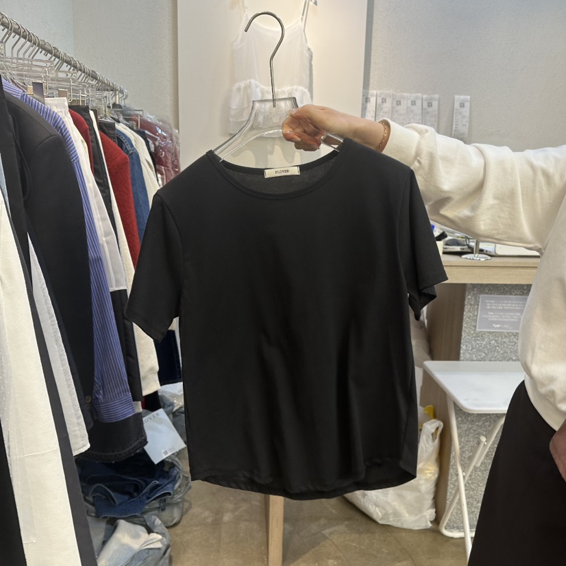 PLOVER韓國直郵㊣東大門實拍女裝新品人氣休閑時尚熱賣25春夏T恤PLO_VERT恤圖色2
