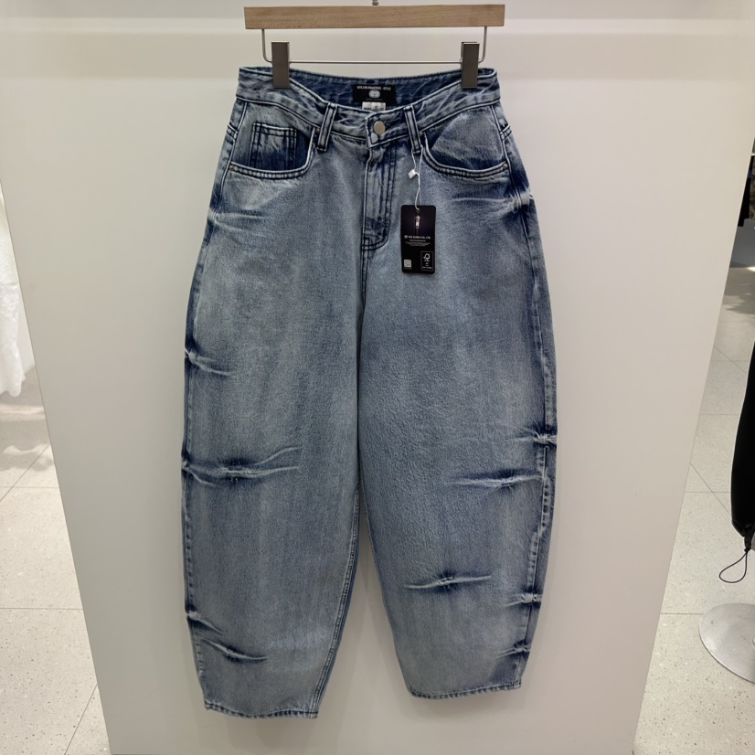 NYLON韓國直郵㊣東大門實拍女裝新款職業時尚25春夏人氣牛仔褲NYLON牛仔褲