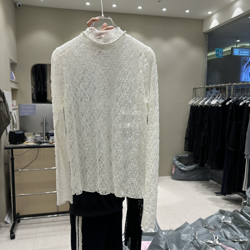 PRIMA LUCE直郵韓國代購㊣女裝新品時尚人氣熱賣襯衫蕾絲衫CHARLOTTE襯衫/蕾絲衫