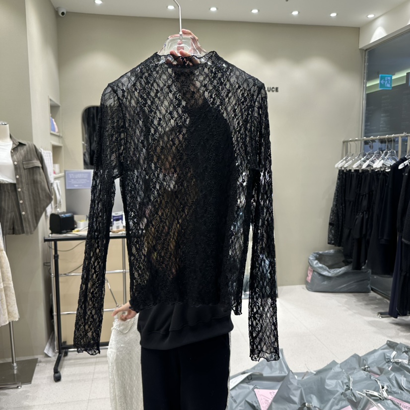 PRIMA LUCE直郵韓國代購㊣女裝新品時尚人氣熱賣襯衫蕾絲衫CHARLOTTE襯衫/蕾絲衫圖色2