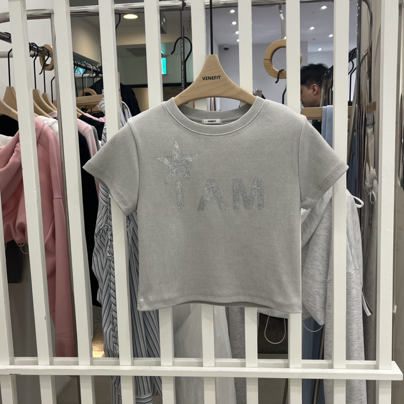 VENEFIT韓國㊣直郵東大門代購女裝新款職業人氣推薦休閑T恤VENEFIT/JENNIET恤圖色2