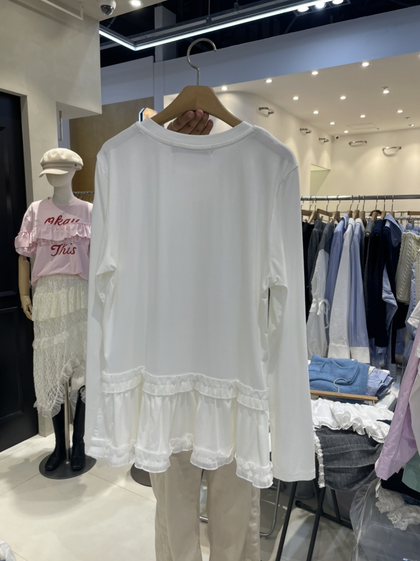 MILLIMETER直郵韓國代購㊣女裝新品25春夏推薦時尚職業長袖T恤MILLIMETER長袖T恤