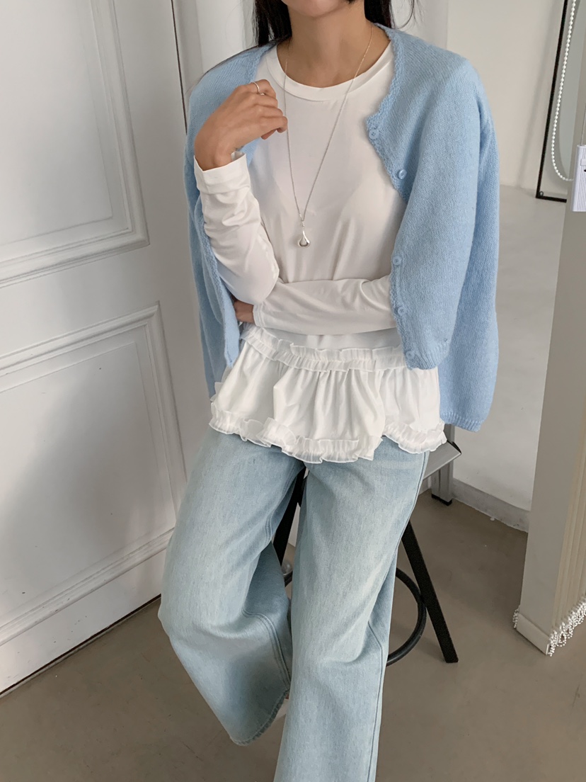 MILLIMETER直郵韓國代購㊣女裝新品25春夏推薦時尚職業長袖T恤MILLIMETER長袖T恤