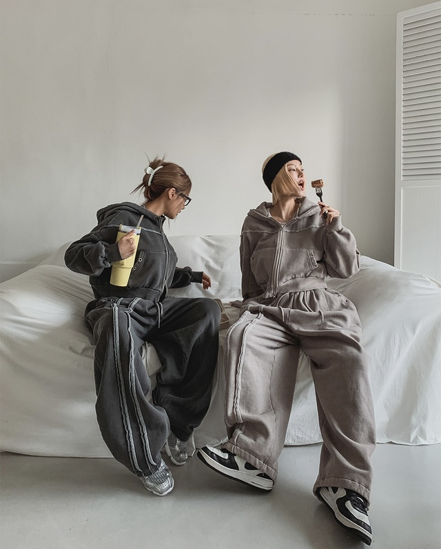 NUEUN韓國直郵㊣女裝新款25春夏職業推薦時尚休閑夾克拉鏈兜帽NUEUN/SEEOT夾克