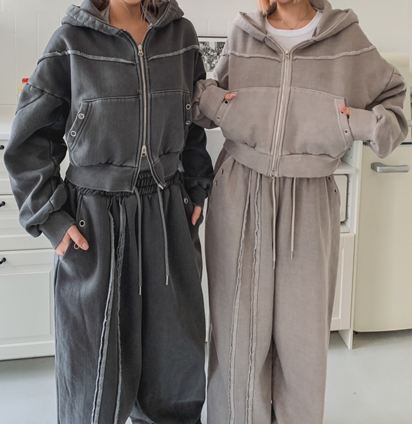NUEUN韓國直郵㊣女裝新款25春夏職業推薦時尚休閑夾克拉鏈兜帽NUEUN/SEEOT夾克