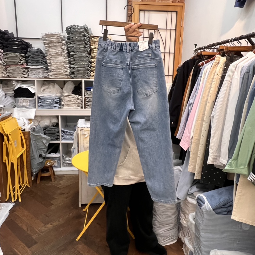 DELI JENNY東大門代購女士新款休閑推薦人氣時尚職業牛仔褲THERE牛仔褲