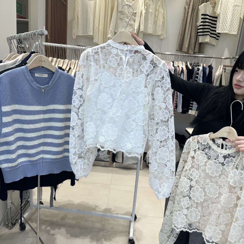 J&C東大門直郵女裝新品休閑真品推薦職業熱賣襯衫蕾絲衫J&C/J.BLANC襯衫/蕾絲衫