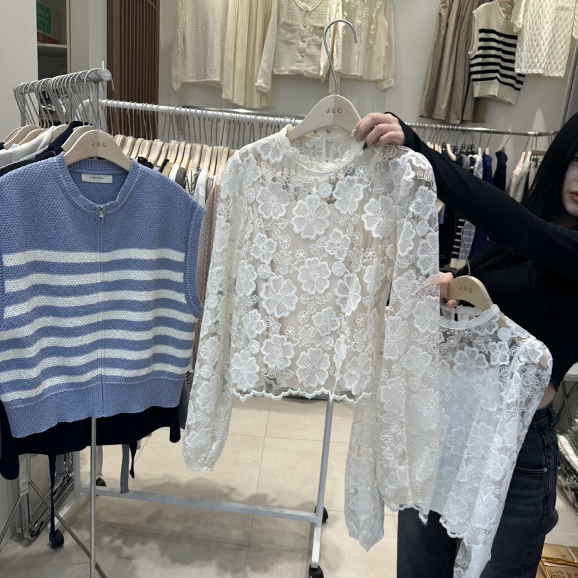 J&C東大門直郵女裝新品休閑真品推薦職業熱賣襯衫蕾絲衫J&C/J.BLANC襯衫/蕾絲衫