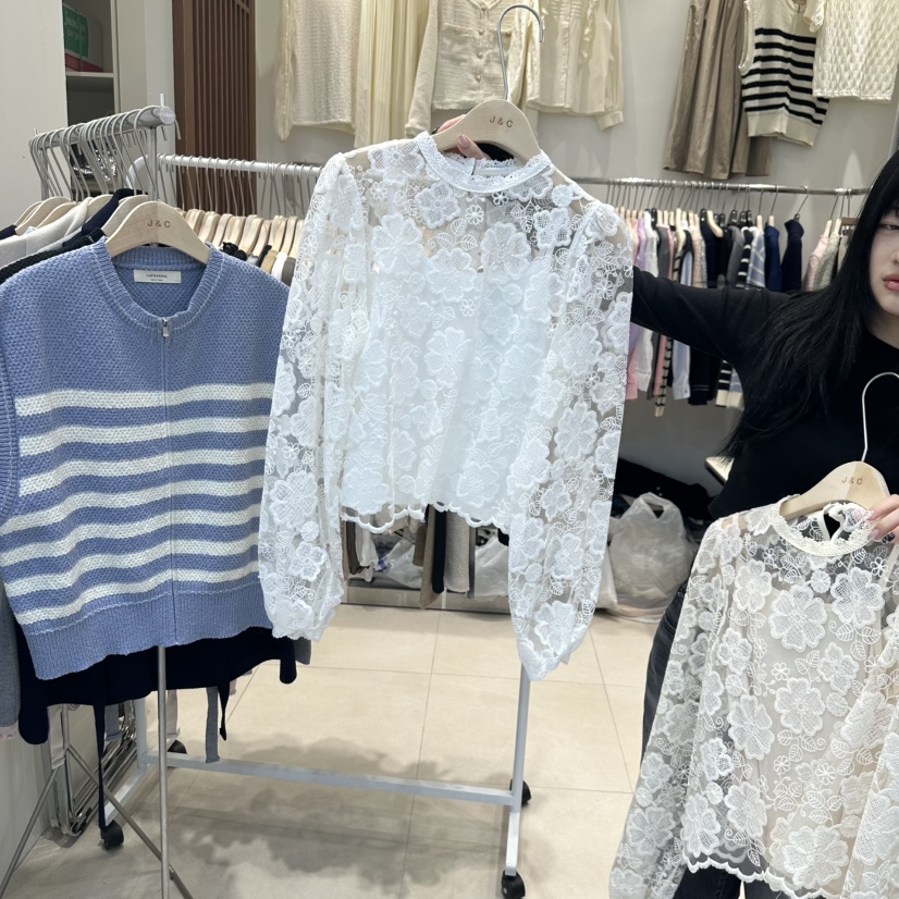 J&C東大門直郵女裝新品休閑真品推薦職業熱賣襯衫蕾絲衫J&C/J.BLANC襯衫/蕾絲衫圖色2