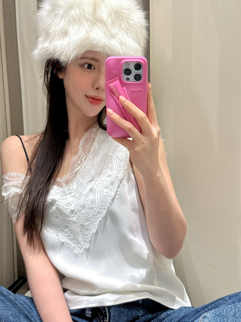 81 MARKET-L韓國代購女裝新款職業休閑人氣25春夏吊帶背心蕾絲81 MARKET-L吊帶/背心