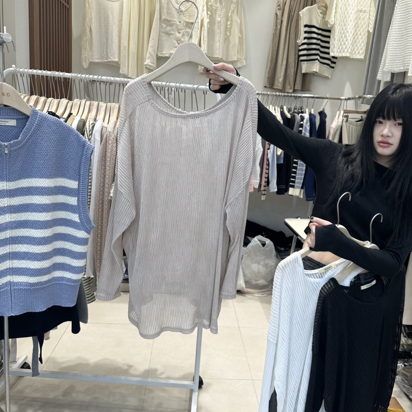 J&amp;C韓國代購女裝新品人氣推薦熱賣真品時尚休閑長袖T恤J&C/J.BLANC長袖T恤
